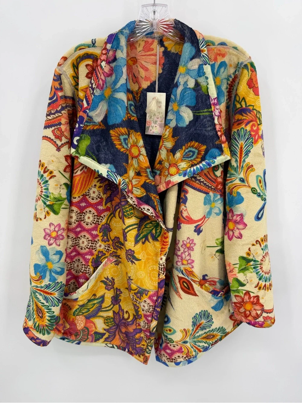 Johnny Was NWT Reversible Joan Wrap Jacket Blue Size M - Picture 14 of 15